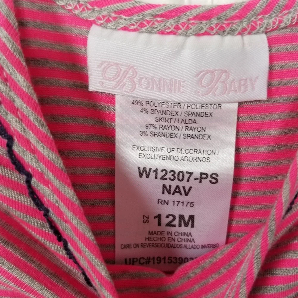 Bonnie Baby Stripes & Floral Tunic Legging Set NWT